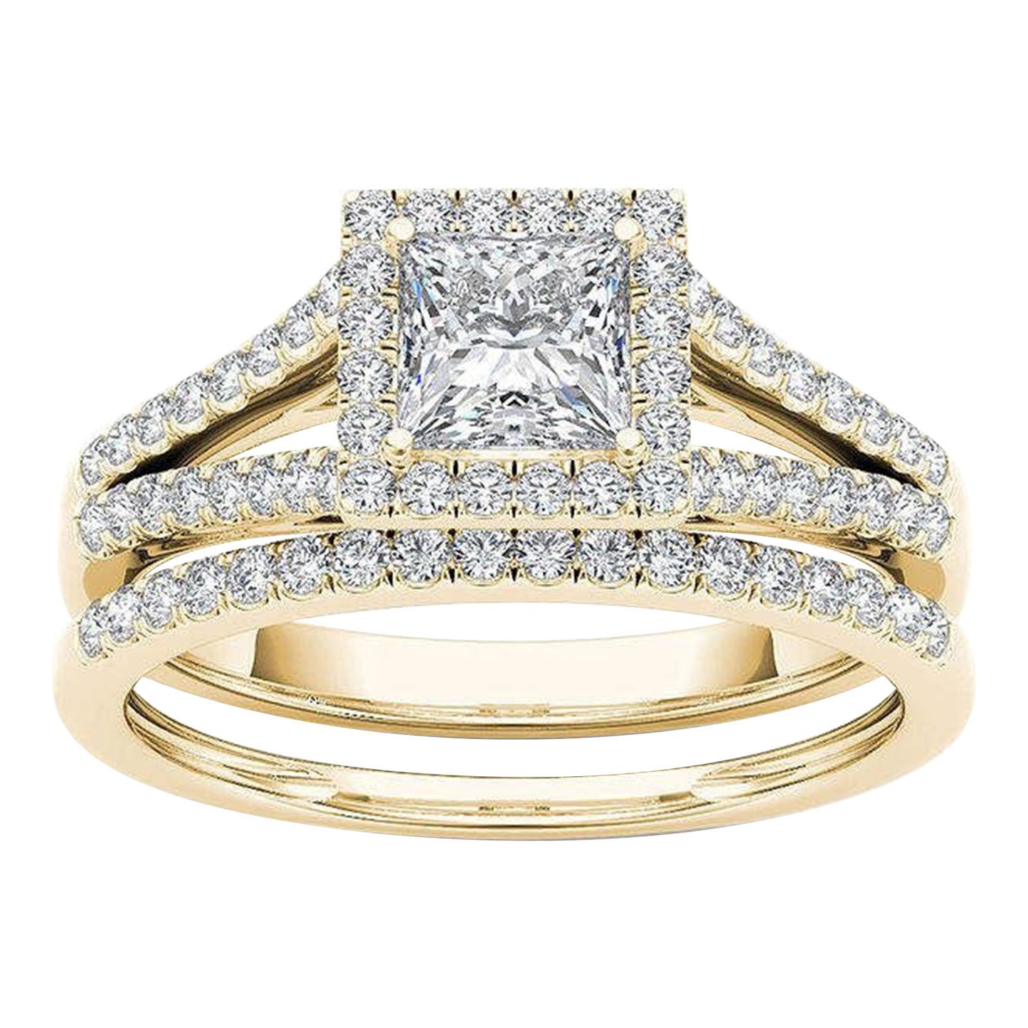 Meitianfacai Diamond Ring Set