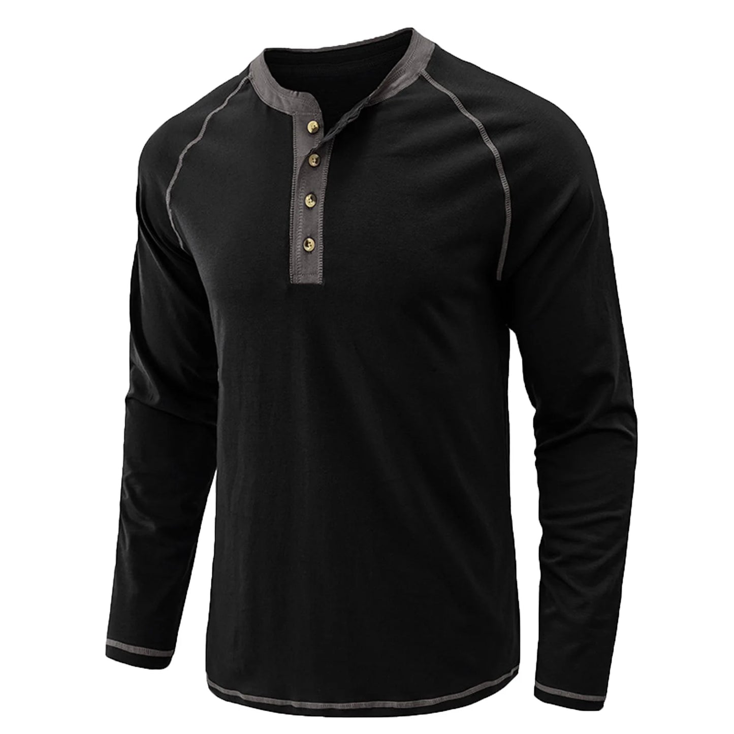 Regular Fit Button Pullover T-Shirts