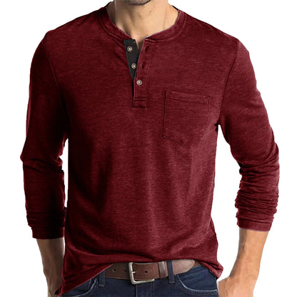 Regular Fit Button Pullover T-Shirts