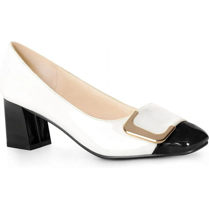 Ferwind Two-Tone Square Toe Pumps