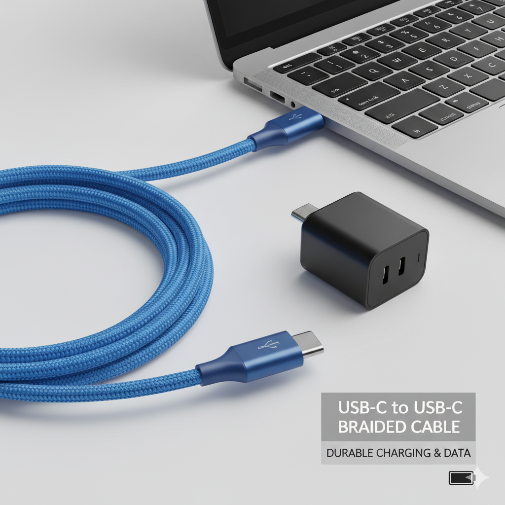 USB‑C to USB‑C Braided Cable