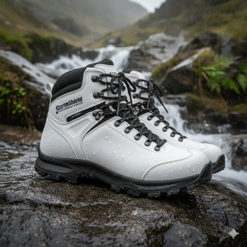 Men's Waterproof Hiker Shoes - Breathable Knit, Cushioned Foam