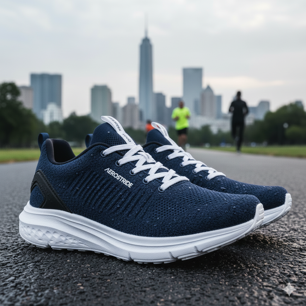 AeroStride Knit Running Shoes for Men - Breathable, Cushioned, True-to-Size