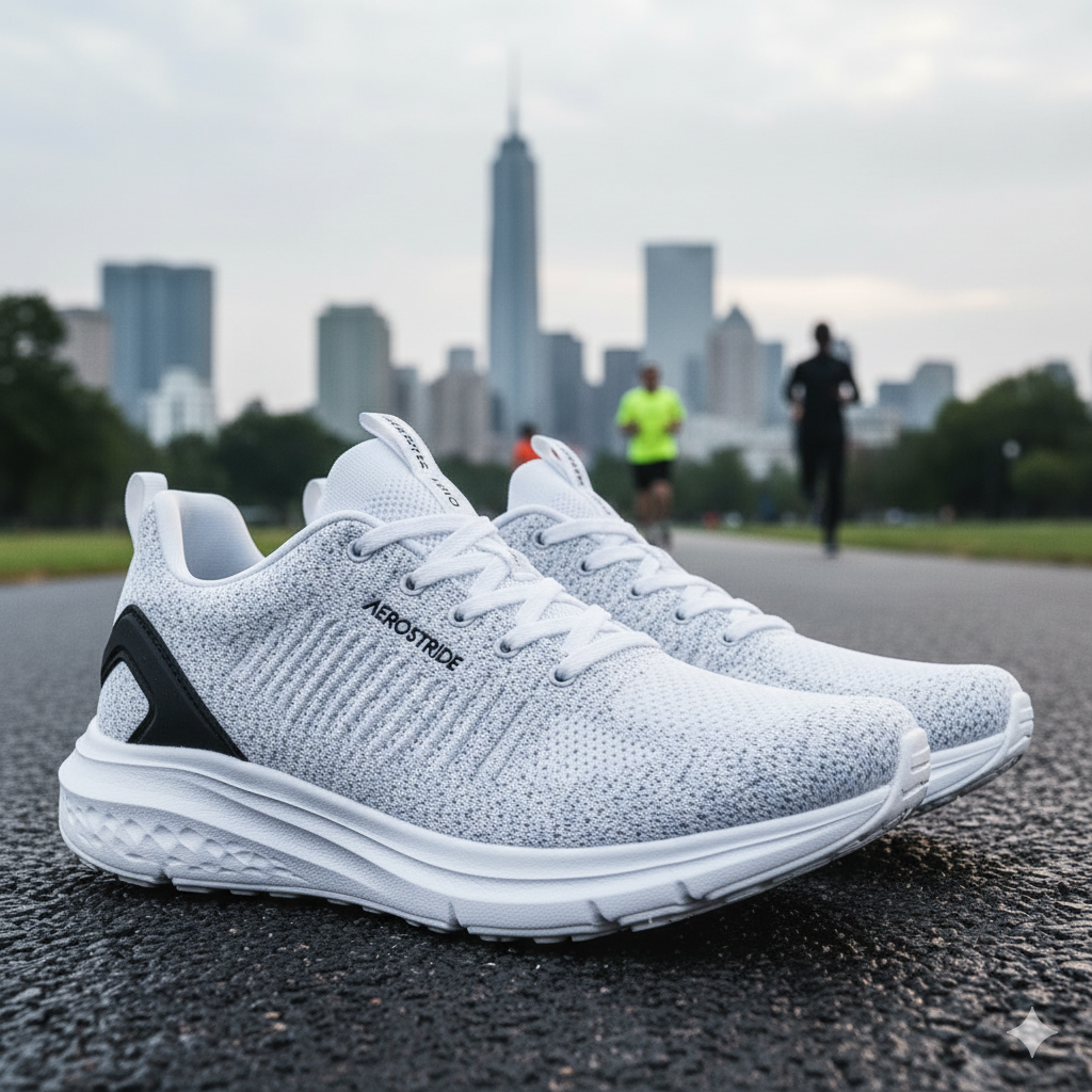 AeroStride Knit Running Shoes for Men - Breathable, Cushioned, True-to-Size