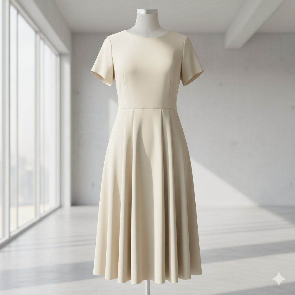 Nimbus Crepe A‑Line Dress