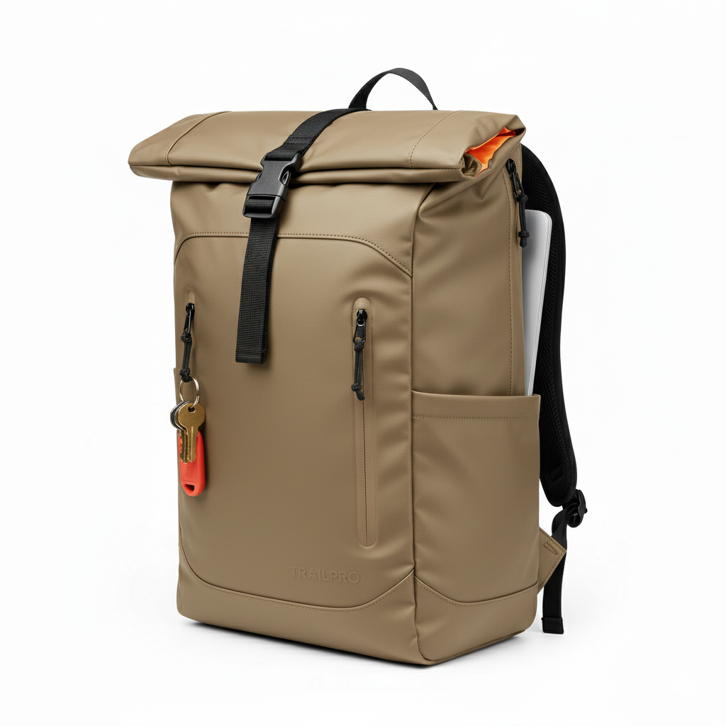 TrailPro Roll‑Top Backpack