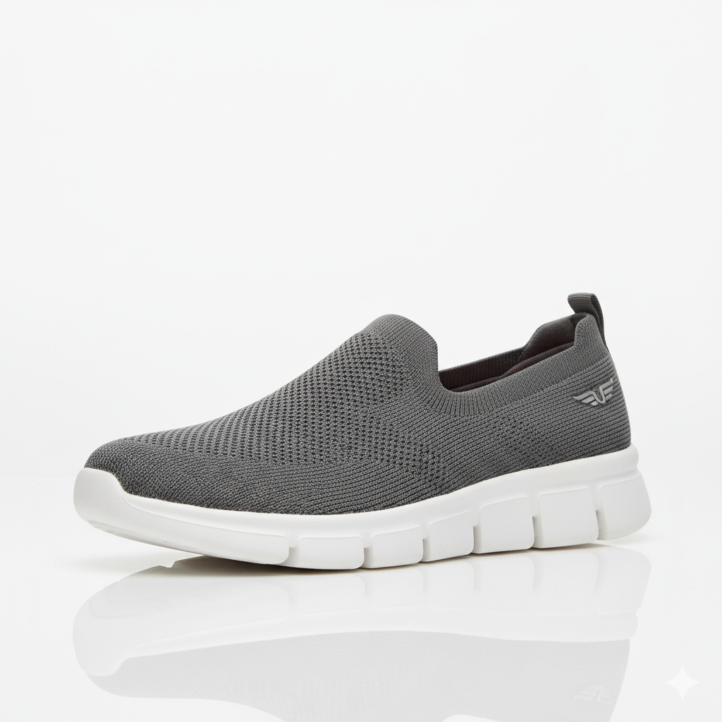 Men's Travel Slip-On Shoes - Breathable Knit, Cushioned Foam, Durable Rubber