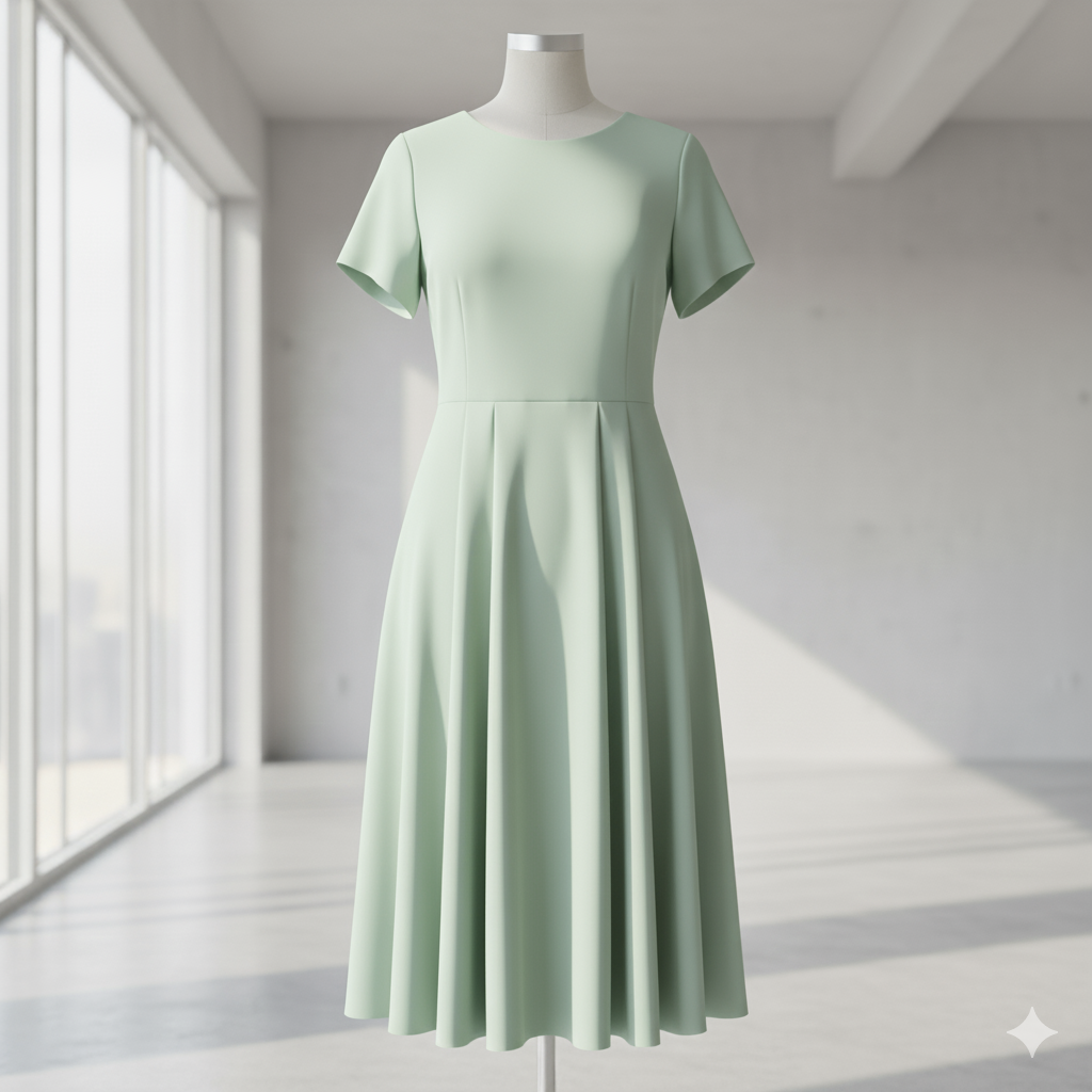 Nimbus Crepe A‑Line Dress
