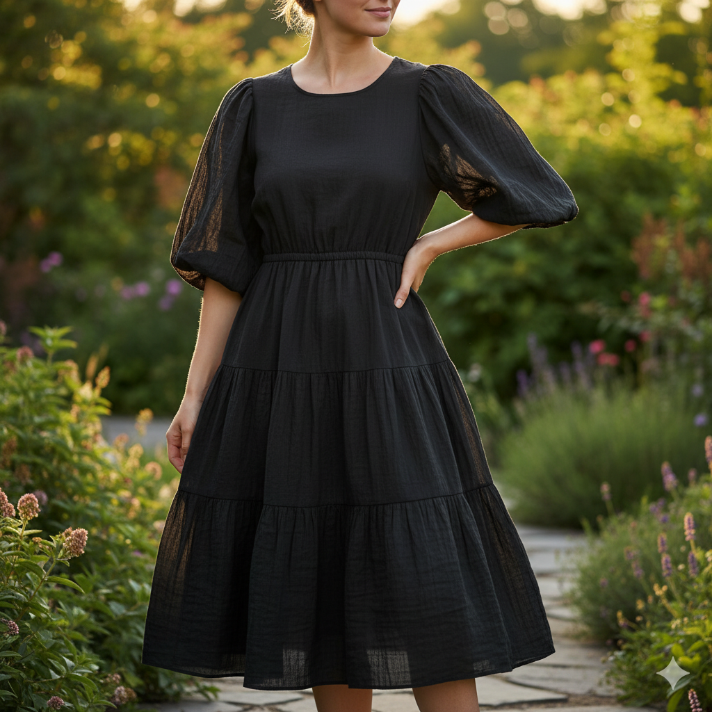 Opaline Tiered Day Dress