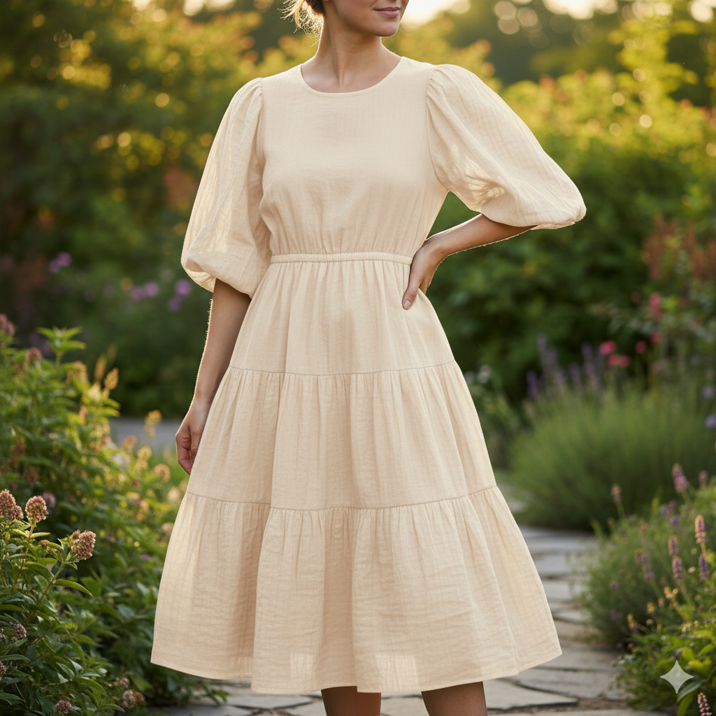 Opaline Tiered Day Dress