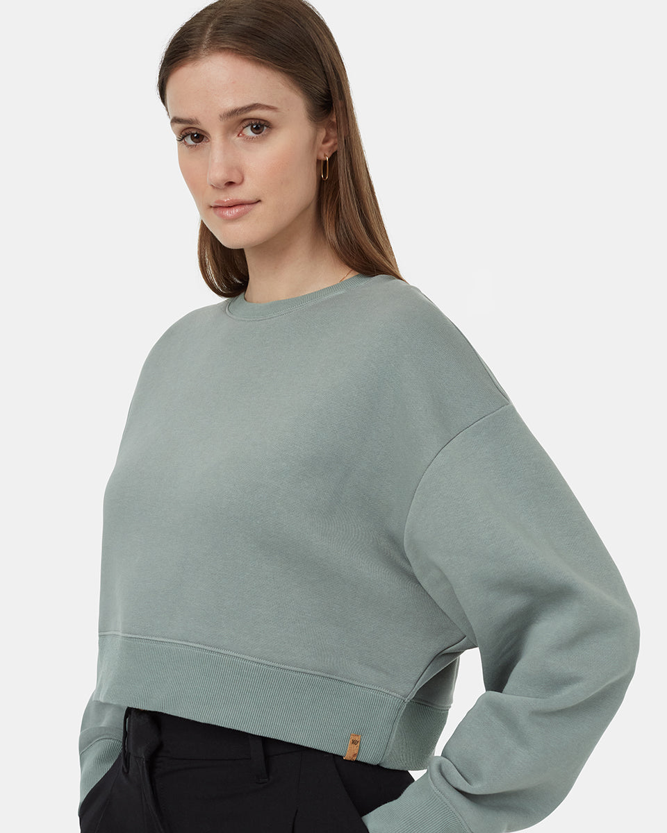 TreeFleece Oversized Crop Crew
