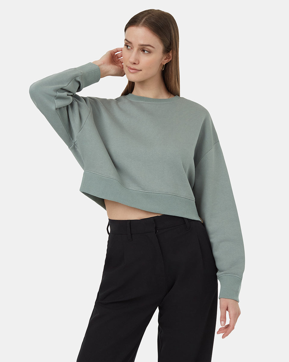 TreeFleece Oversized Crop Crew