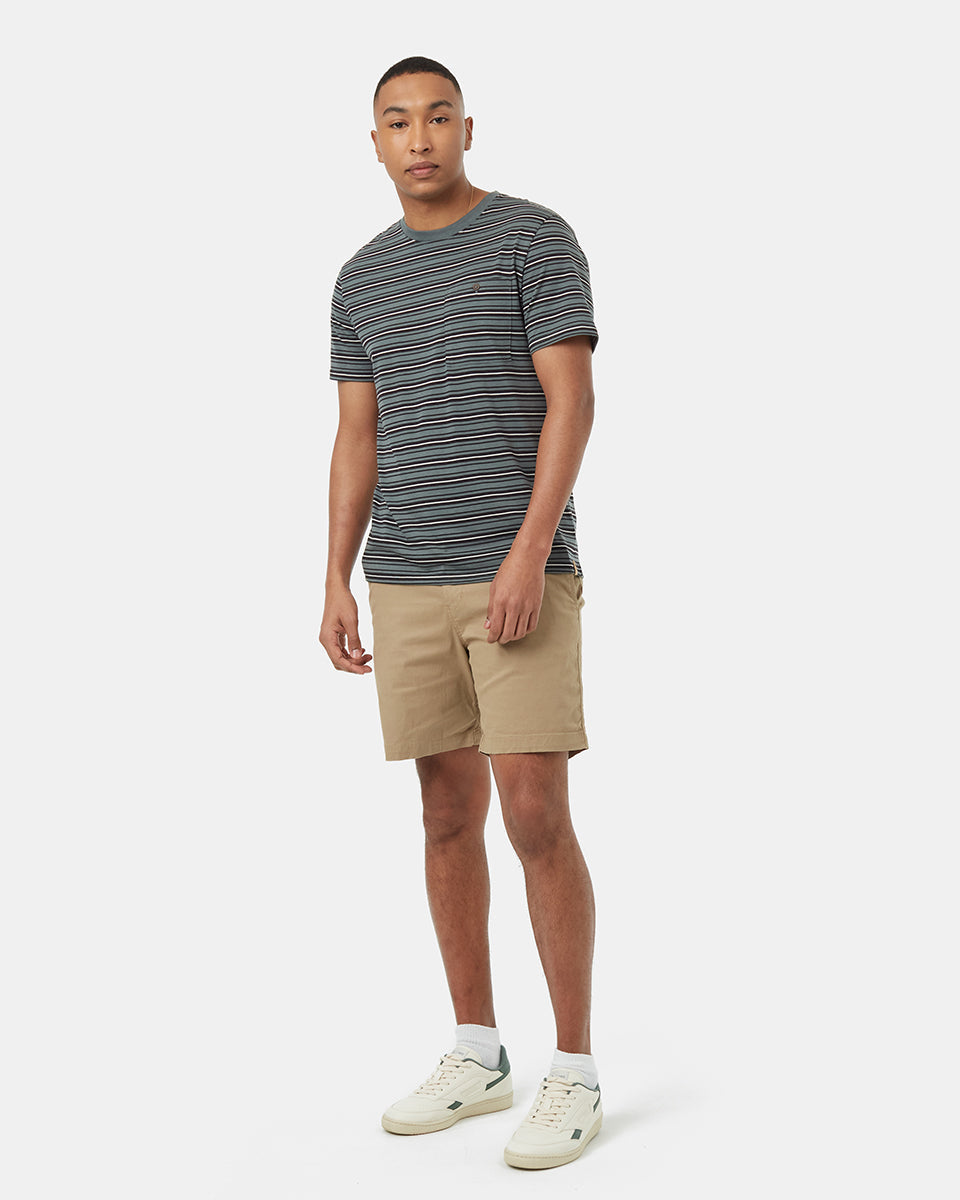 TreeBlend Stripe Button Pocket T-Shirt