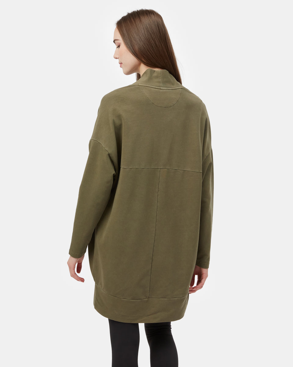 Ζακέτα Cocoon French Terry με σχέδιο