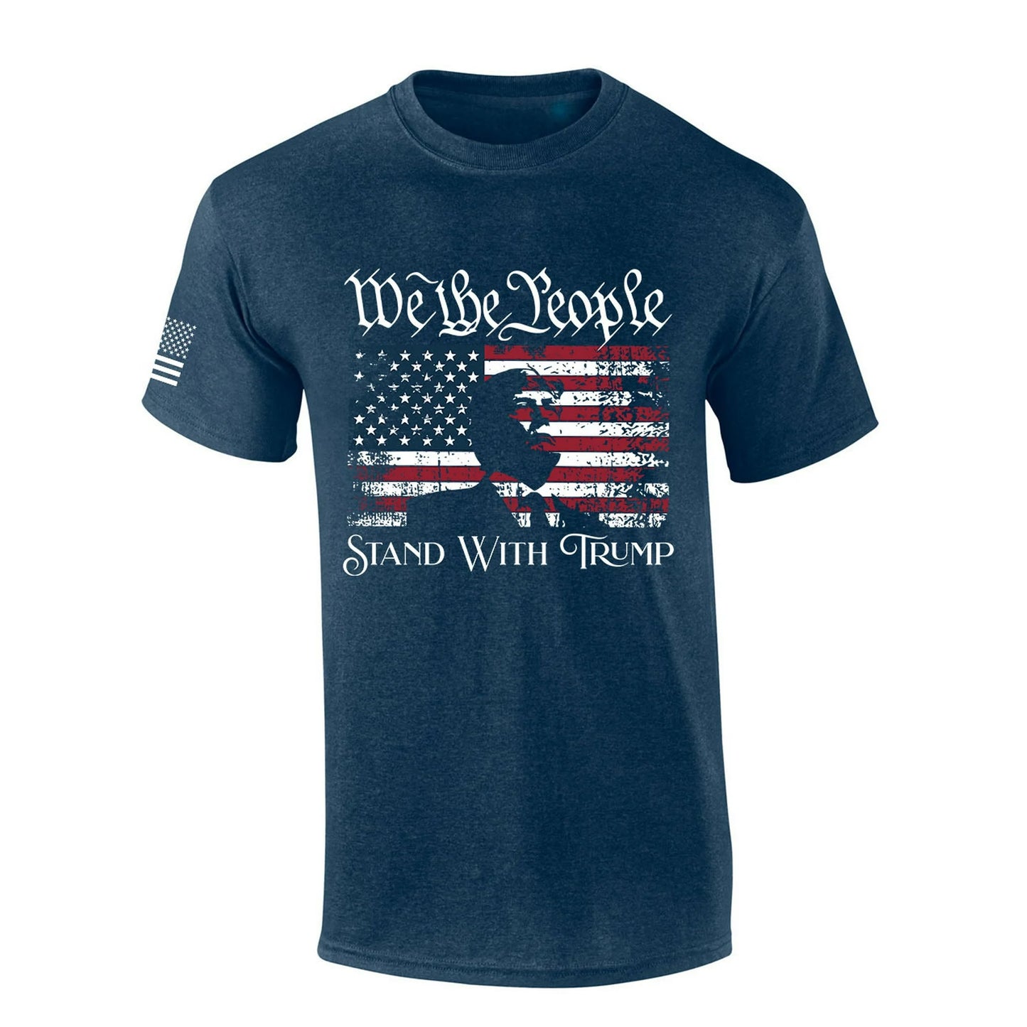 Men's Trump "We The People" Distressed Flag T-Shirt