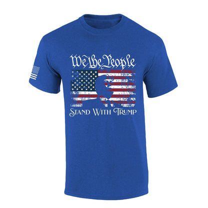 Men's Trump "We The People" Distressed Flag T-Shirt