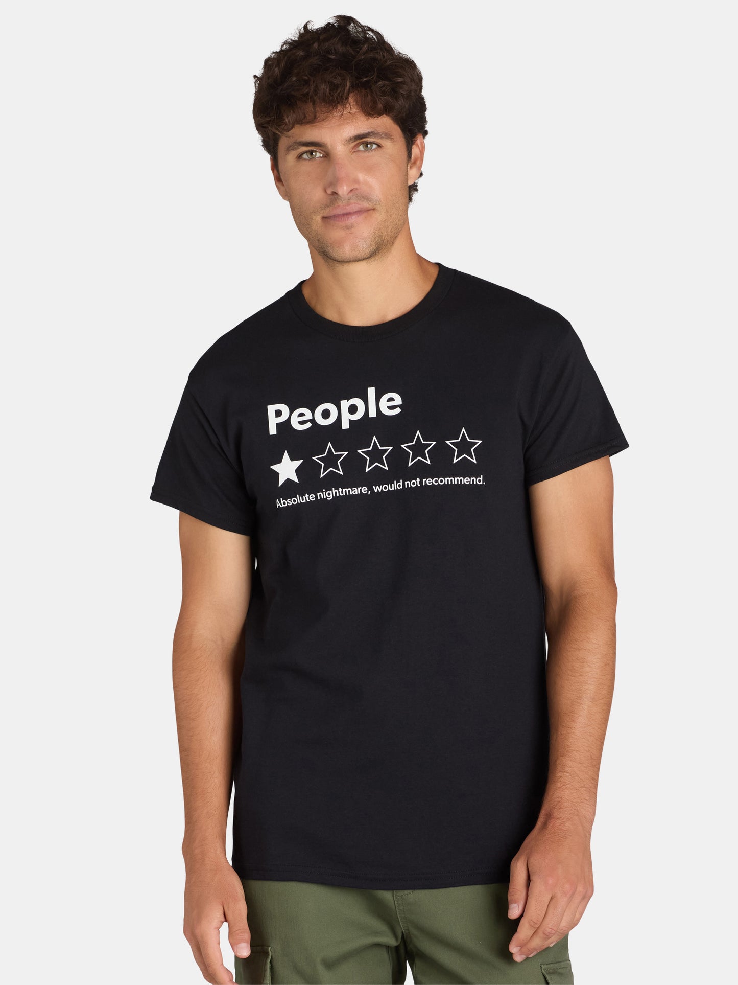 Humor Men's 1-Star Rating Graphic Tee