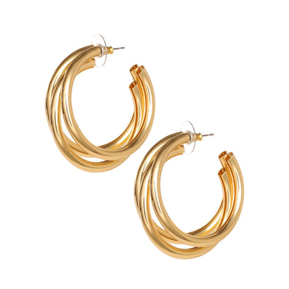 Jessica Simpson Twisted Layer Hoop Earring