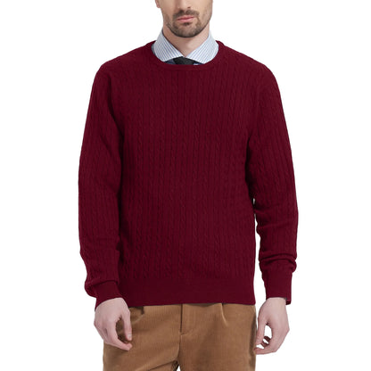 Kallspin Wool Blend Cable-Knit Sweater