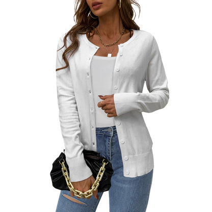 LETDIOSTO Women's Lightweight White Cardigan