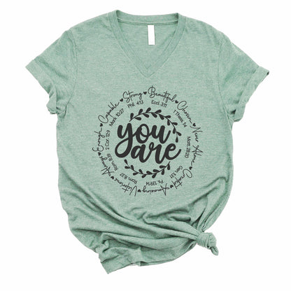 Love in Faith Women’s V-Neck T-Shirt