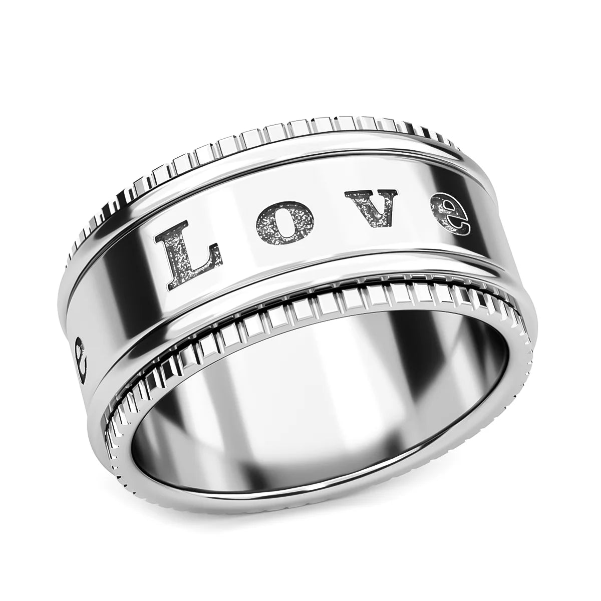 925 Silver Love Spinner Ring