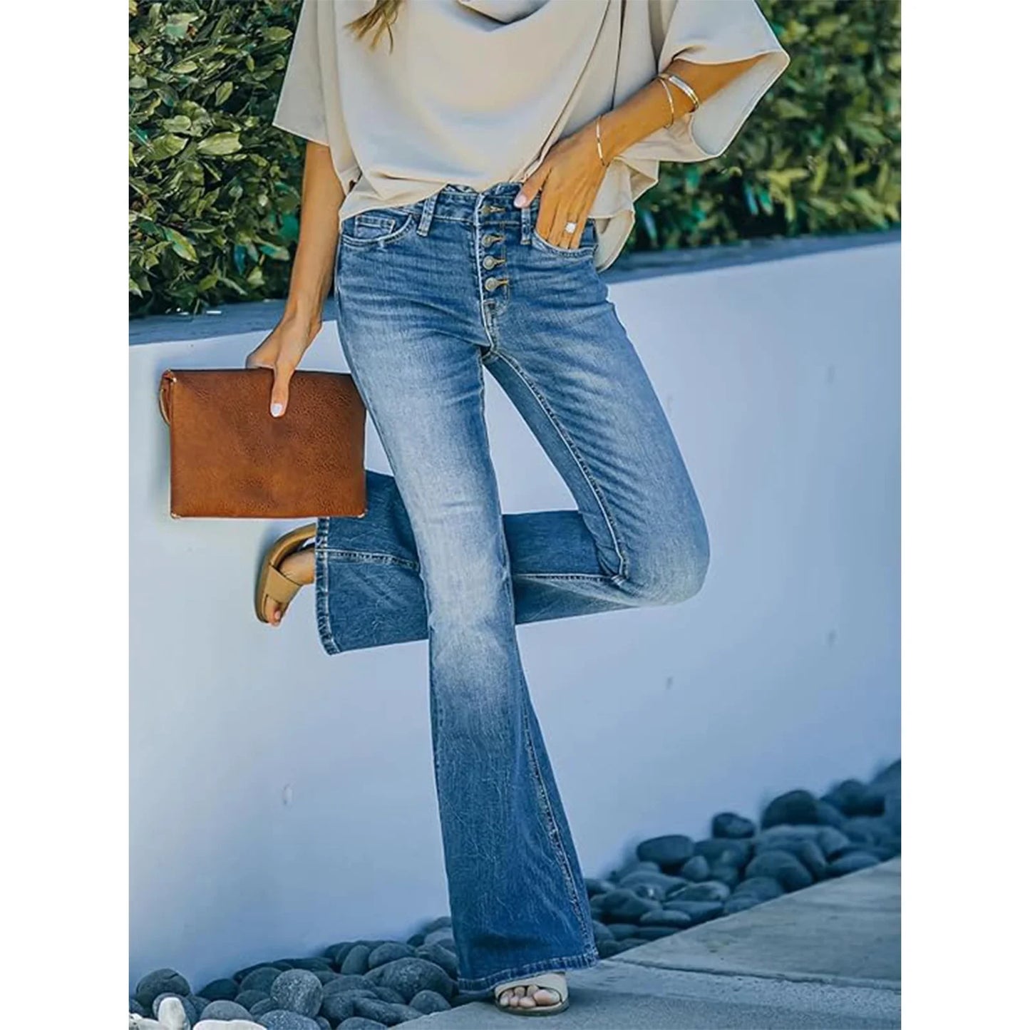 MLDRA High Waist Flare Jeans