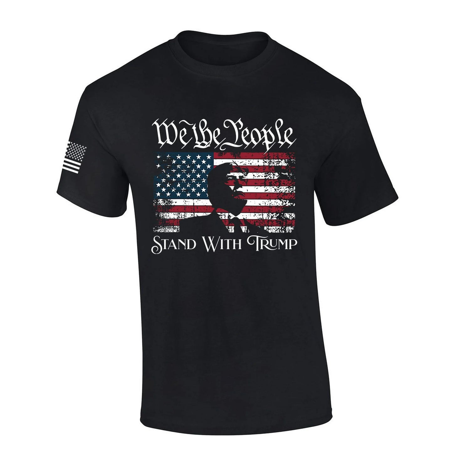 Men's Trump "We The People" Distressed Flag T-Shirt