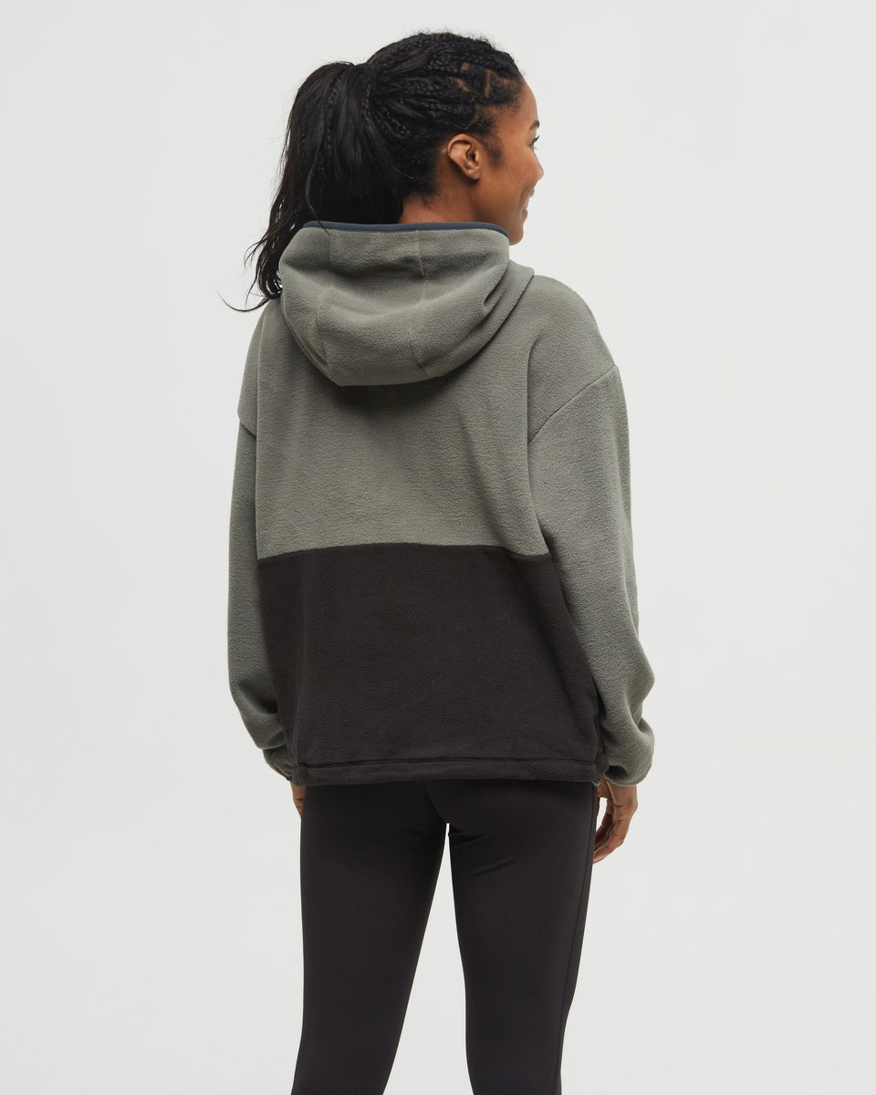 Ανακυκλωμένο MicroFleece με φερμουάρ 1/4 σε αντίθεση