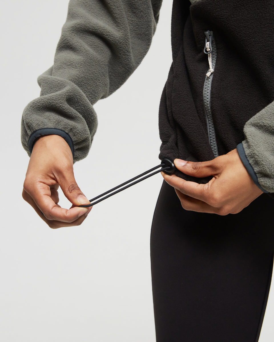 Ανακυκλωμένο MicroFleece με φερμουάρ 1/4 σε αντίθεση