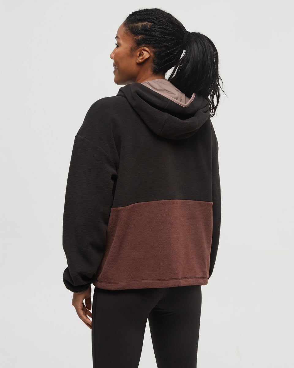 Ανακυκλωμένο MicroFleece με φερμουάρ 1/4 σε αντίθεση