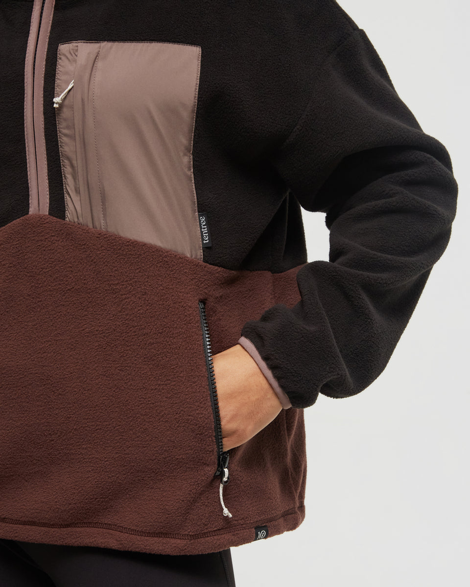 Ανακυκλωμένο MicroFleece με φερμουάρ 1/4 σε αντίθεση