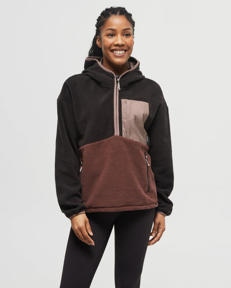 Ανακυκλωμένο MicroFleece με φερμουάρ 1/4 σε αντίθεση
