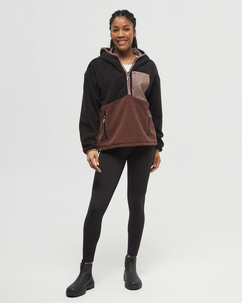 Ανακυκλωμένο MicroFleece με φερμουάρ 1/4 σε αντίθεση