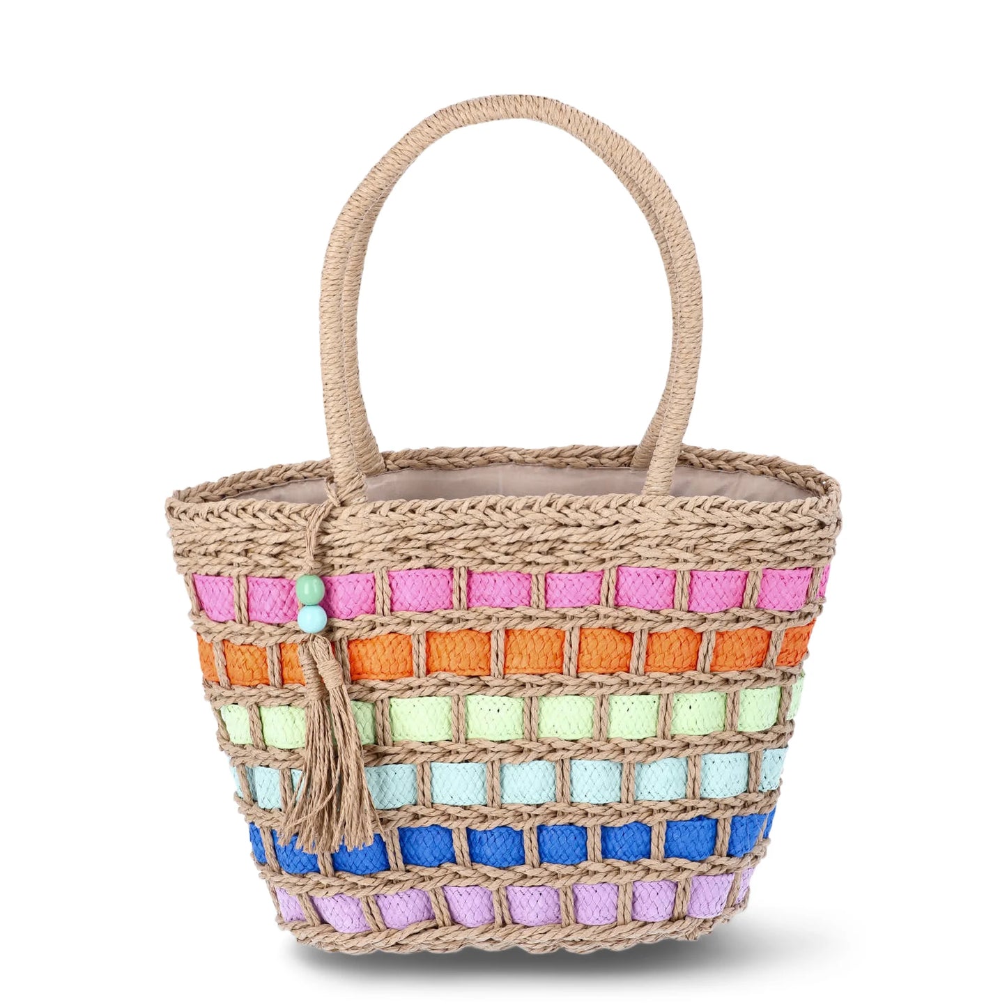 No Boundaries Festival Straw Top Handle Bag