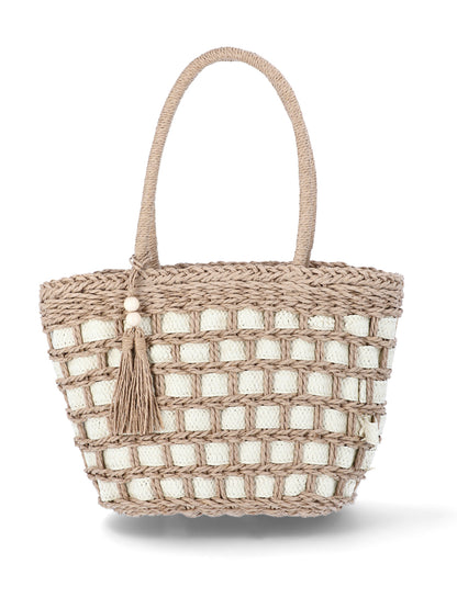 No Boundaries Festival Straw Top Handle Bag