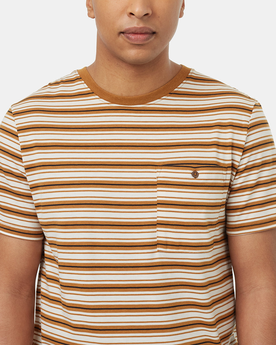 TreeBlend Stripe Button Pocket T-Shirt