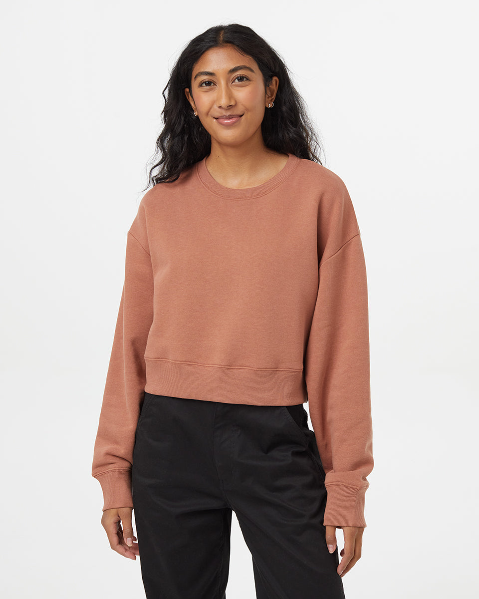 TreeFleece Oversized Crop Crew