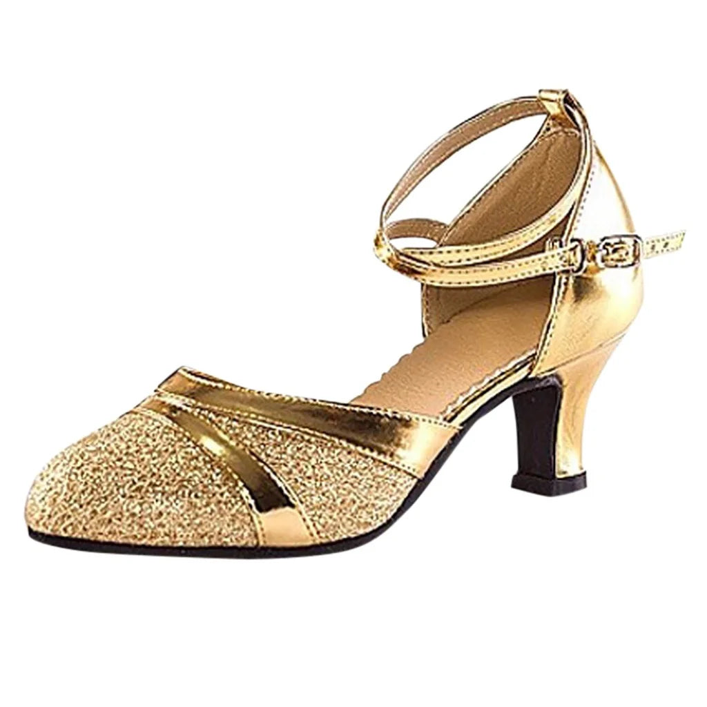 Oyedens Sparkly Latin Dance Heels