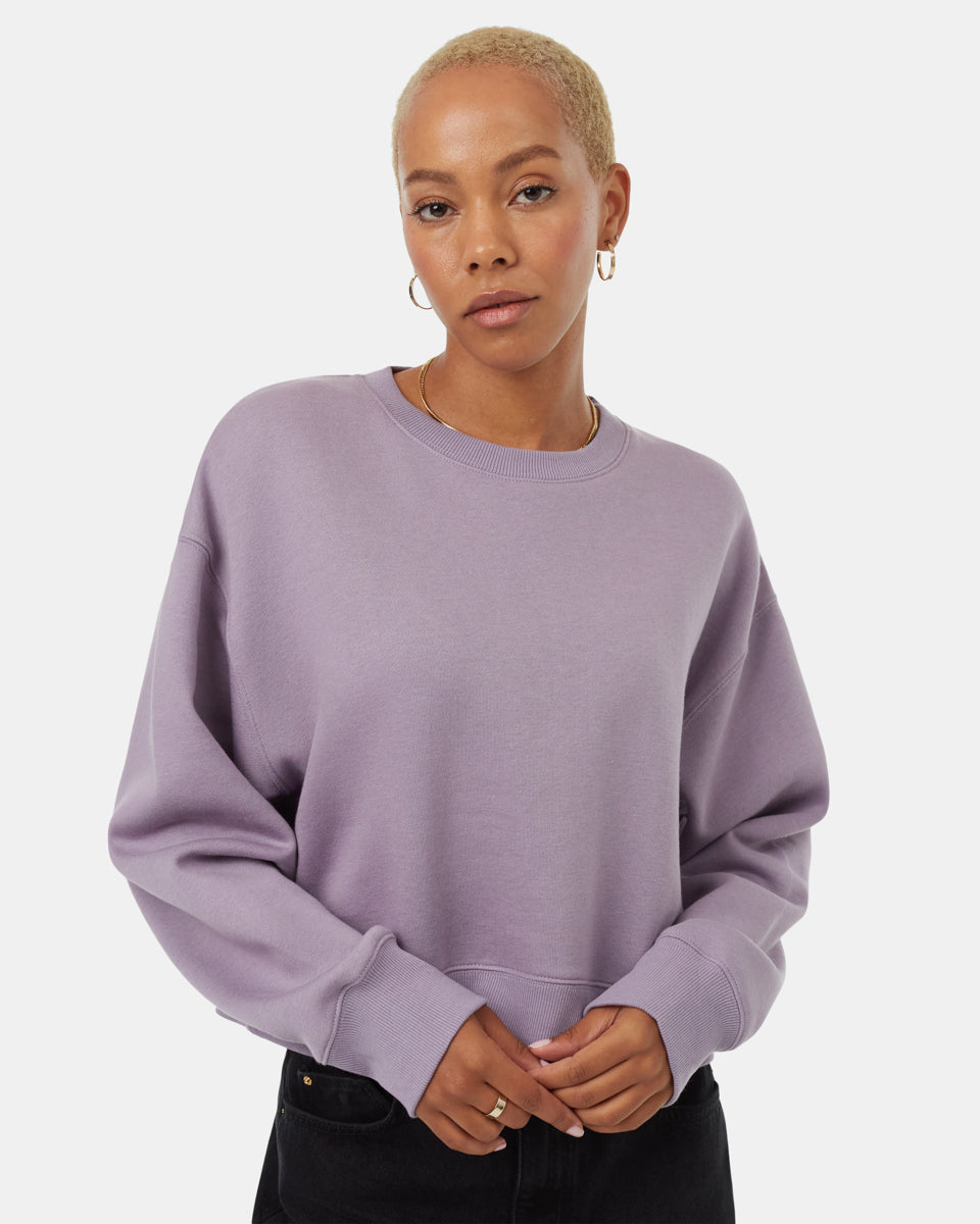 TreeFleece Oversized Crop Crew