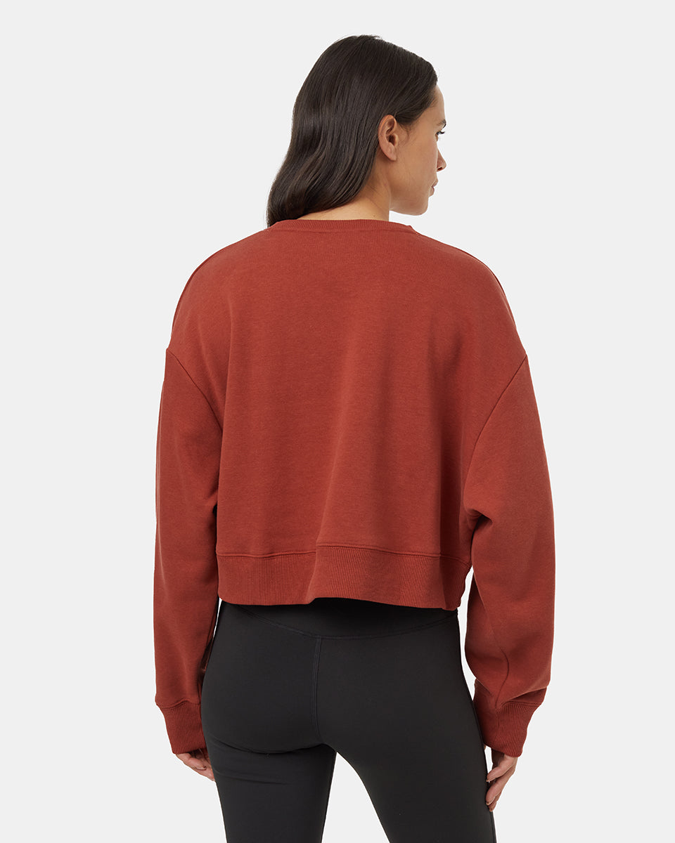 TreeFleece Oversized Crop Crew