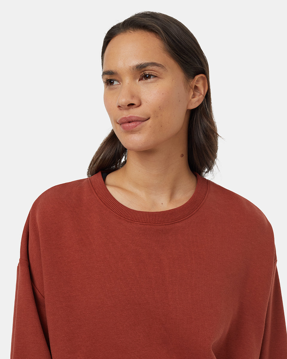 TreeFleece Oversized Crop Crew