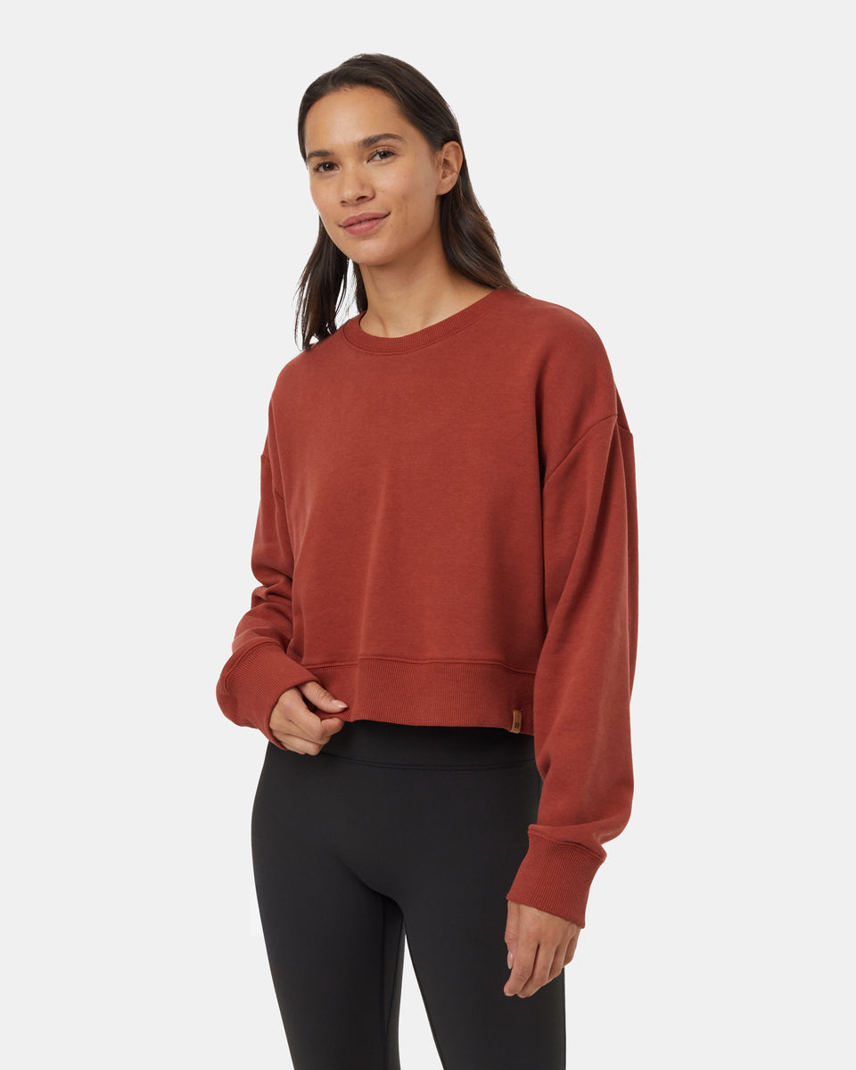 TreeFleece Oversized Crop Crew