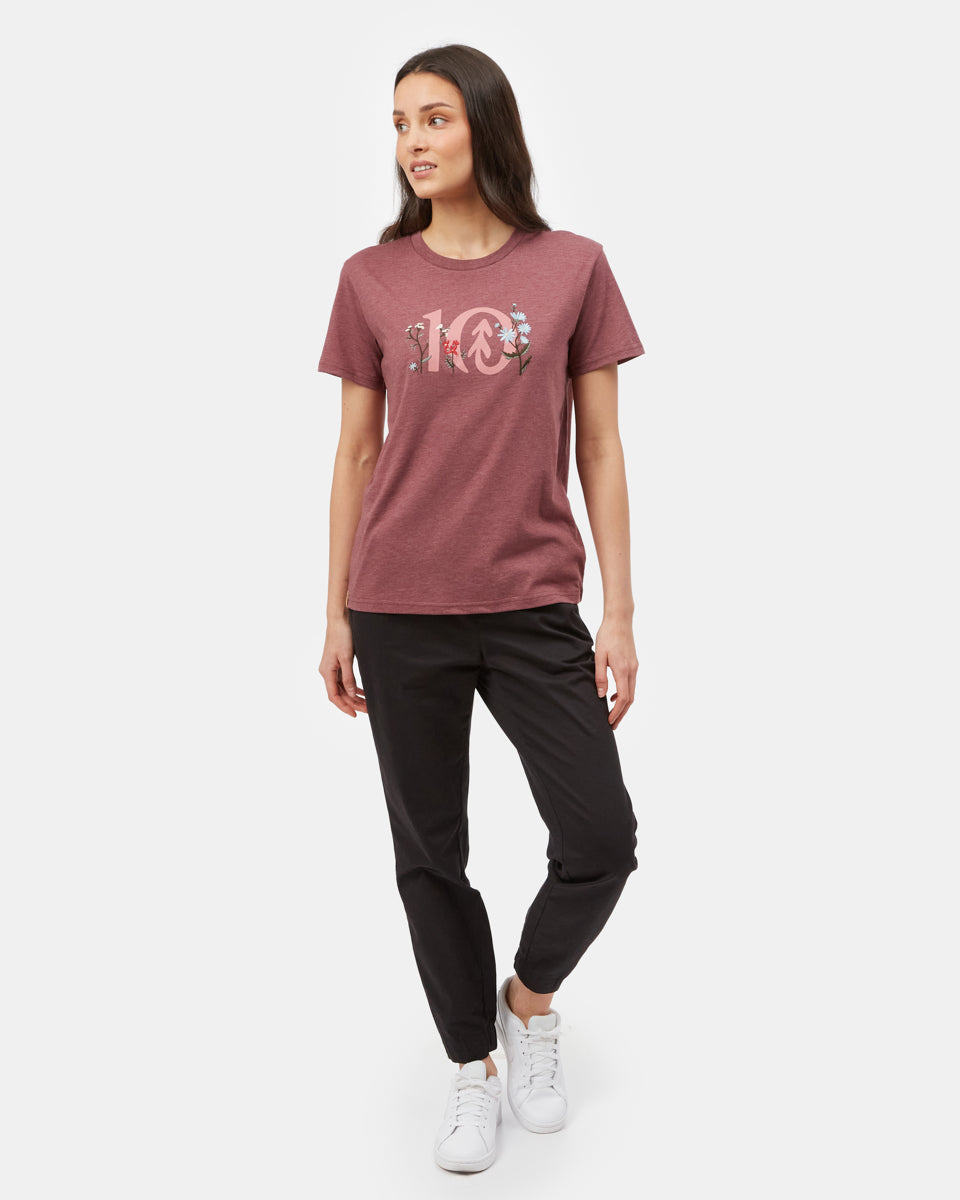 Μπλούζα με λουλουδάτο λογότυπο