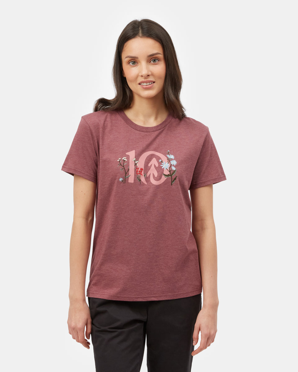 Μπλούζα με λουλουδάτο λογότυπο