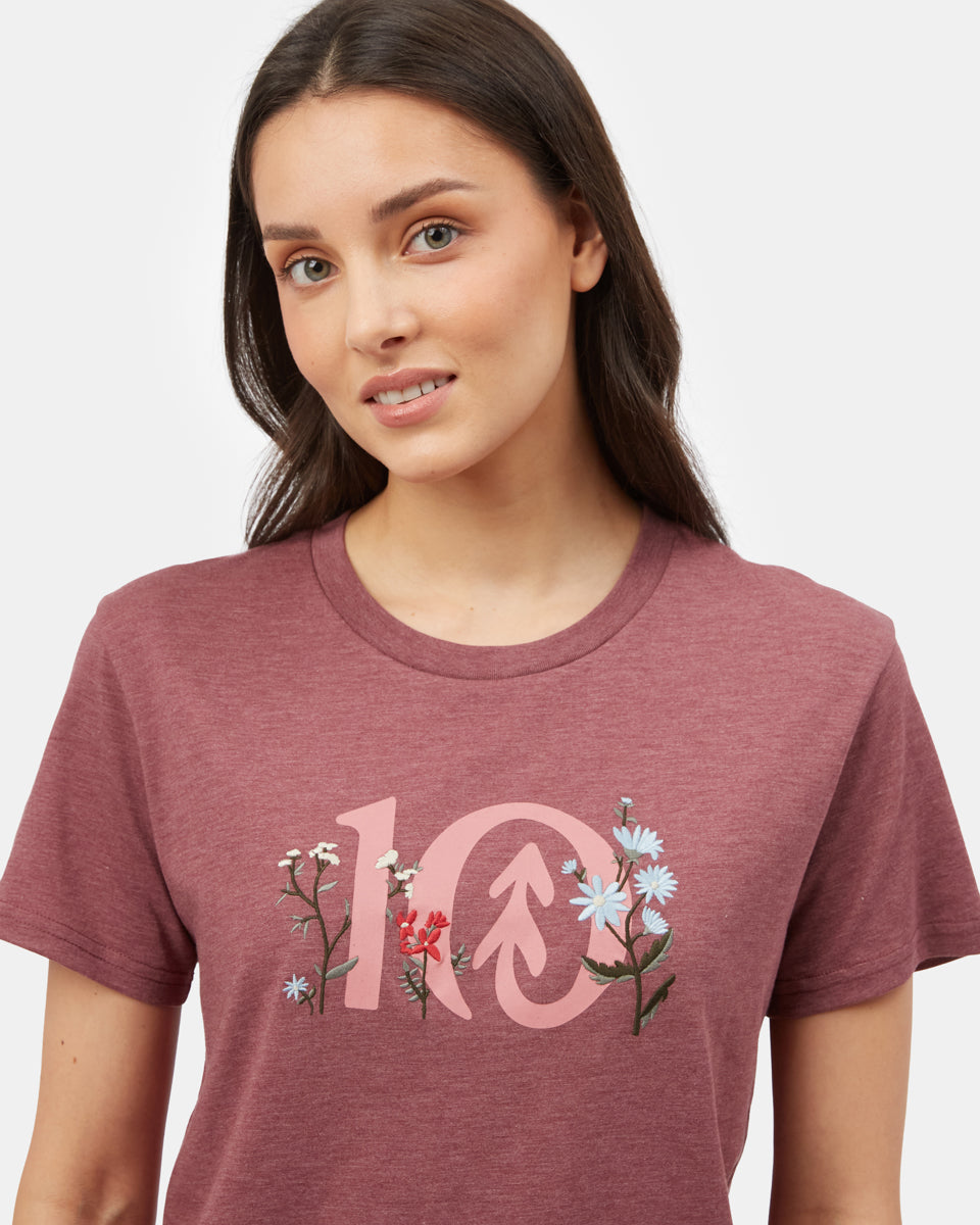 Μπλούζα με λουλουδάτο λογότυπο