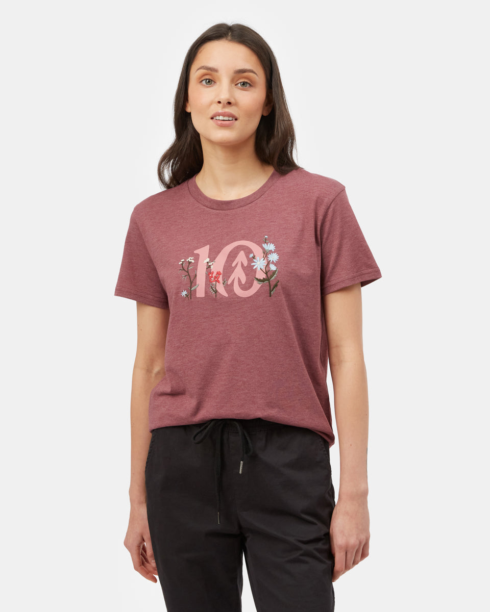 Μπλούζα με λουλουδάτο λογότυπο