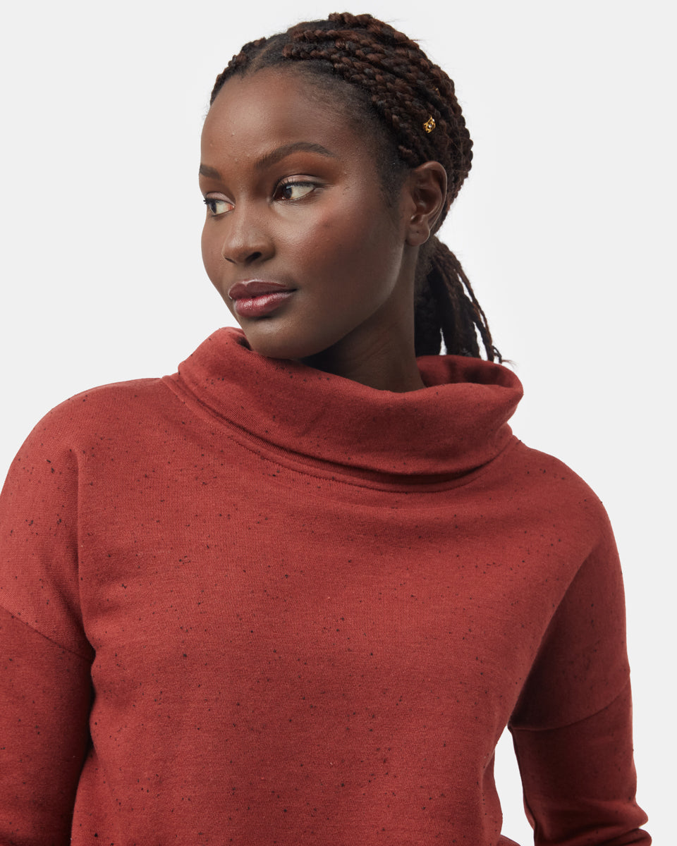 Speckled Cowl Neck Fleece