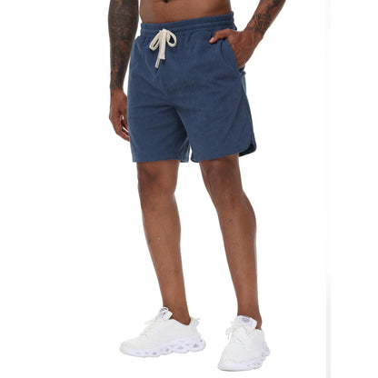 Elastic Adjustable Waist Fleece Shorts