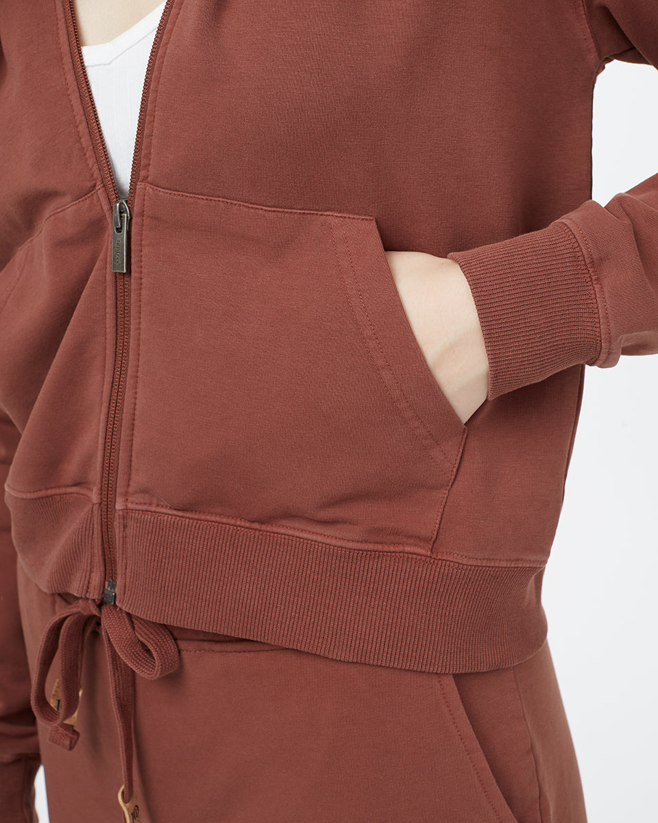 Φούτερ με κουκούλα και φερμουάρ French Terry με κουκούλα και φερμουάρ